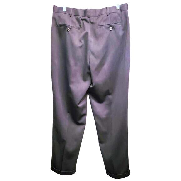 Perry Ellis Portfolio Men's Gray Pleaded Slacks Size 36/34 - Picture 2 of 7